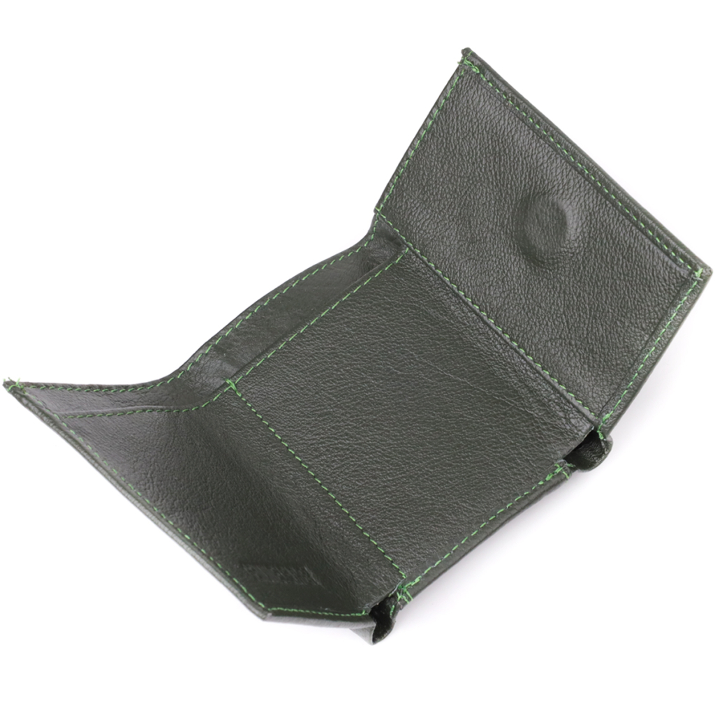 Гаманець ST Leather З натуральної шкіри Зелений (23083) - зображення 6