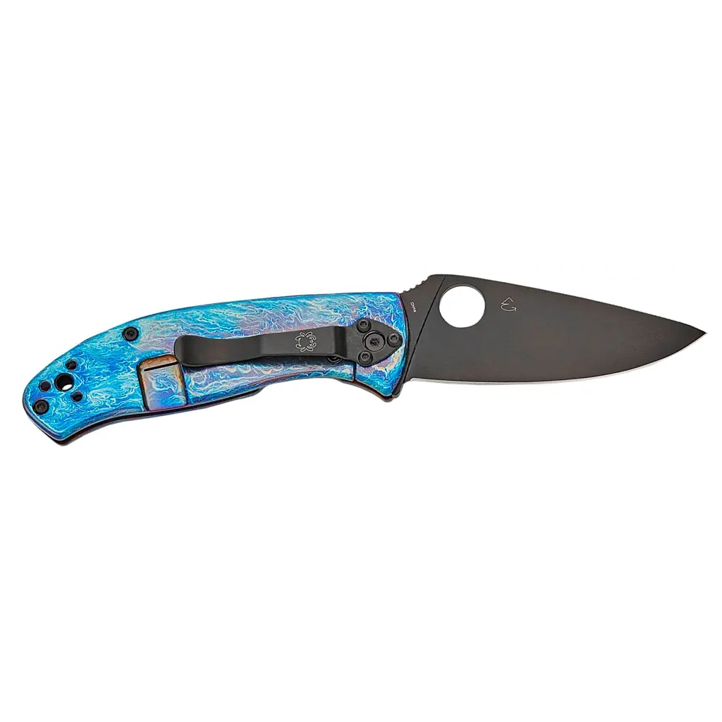 Ніж Spyderco Tenacious BB D2 Titanium Blue (C122TIBLBKD2P) - зображення 2