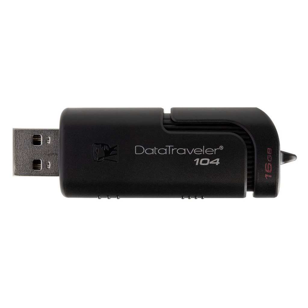 USB флеш накопичувач Kingston 16GB DataTraveller 104 Black USB 2.0 (DT104/16GB) - зображення 4