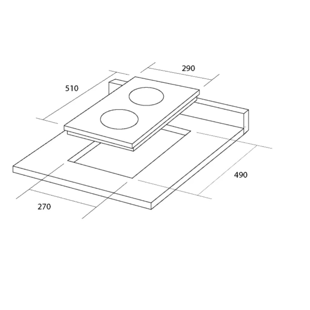 Варочна поверхня Pyramida PFG 320 BLACK - зображення 6