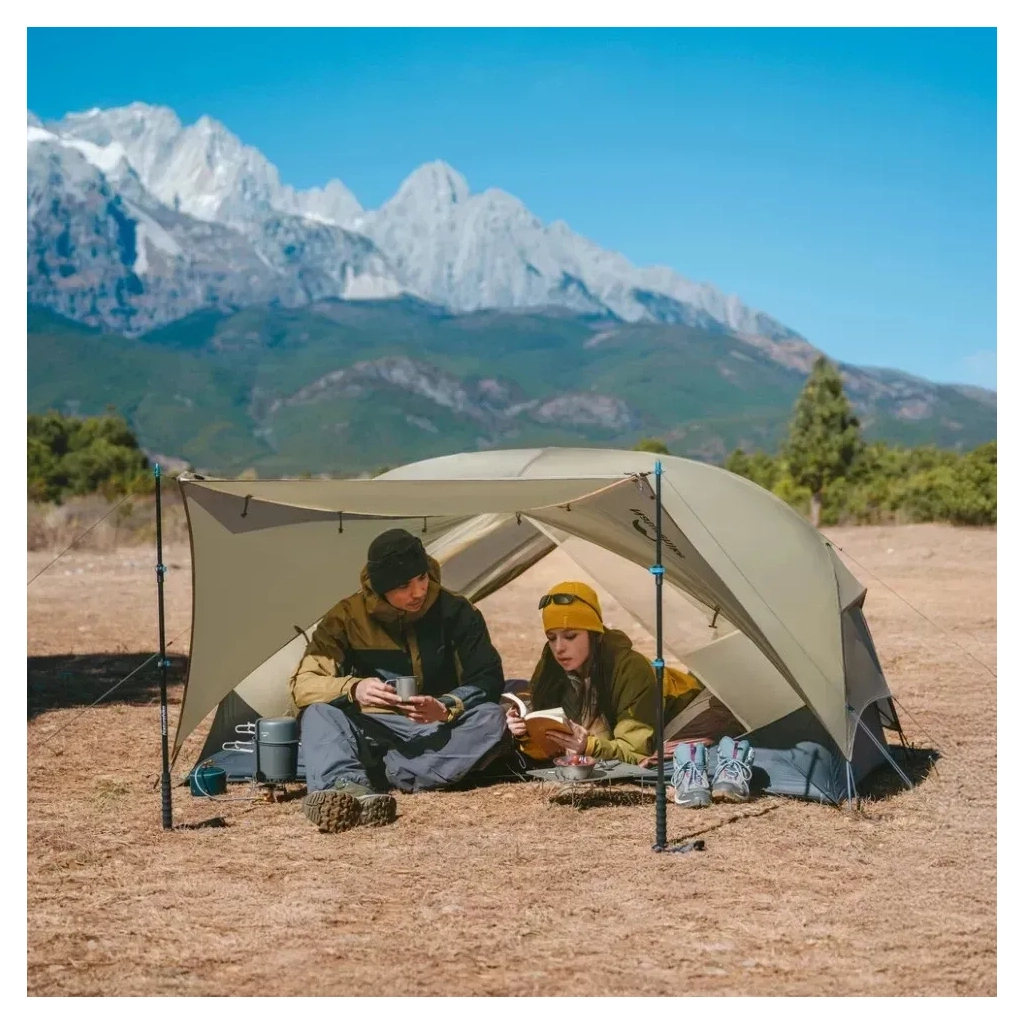 Намет Naturehike надлегкий двомісний Mongar CNK2550WS016, 15D, сiрий (6927595770504) - зображення 7