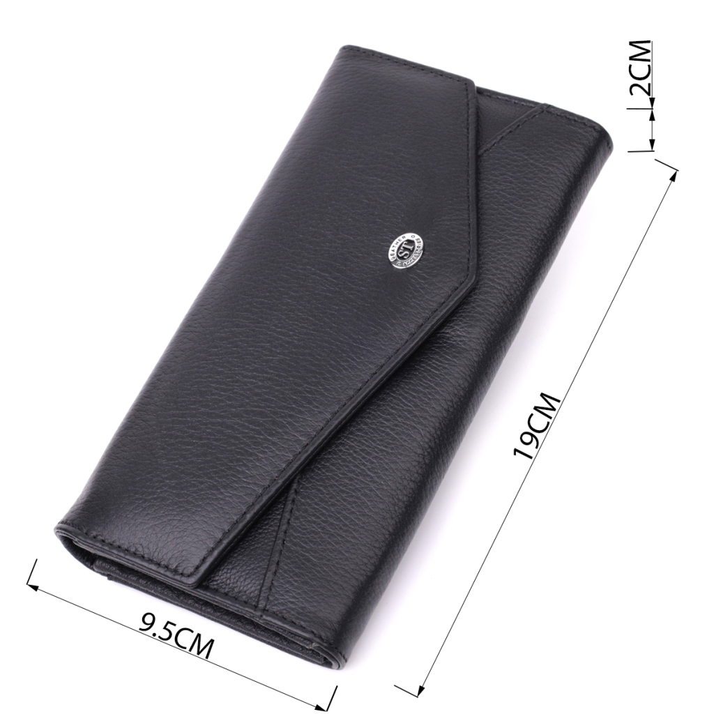 Гаманець ST Leather Шкіряний Чорний (22546) - зображення 3
