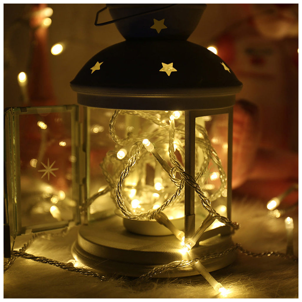 Гірлянда ColorWay LED 100 10м (8 функцій) теплий колір USB (CW-G-100L10U) - зображення 10