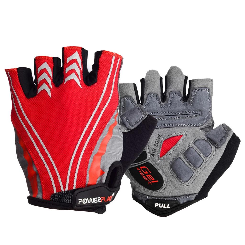Велорукавиці PowerPlay 5007 Red L (5007_L_Red) - зображення 1