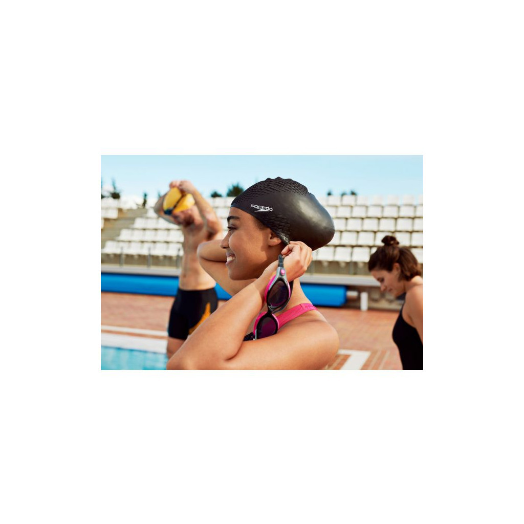 Шапка для плавання Speedo Bubble Active + Cap Au чорний 8-139540001 OSFM (5053744739885) - зображення 2