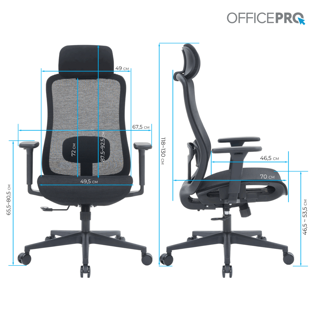 Офісне крісло OfficePro Wave OC670-B-B-B (OC670-B-B-B) - зображення 11