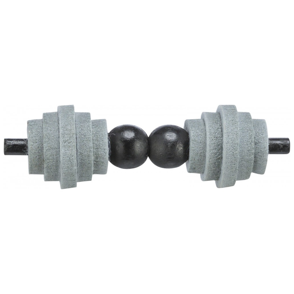 Іграшка для котів Trixie Гантель CityStyle Фетр/дерево Сірий/чорний 10 см (4011905411330) - зображення 1