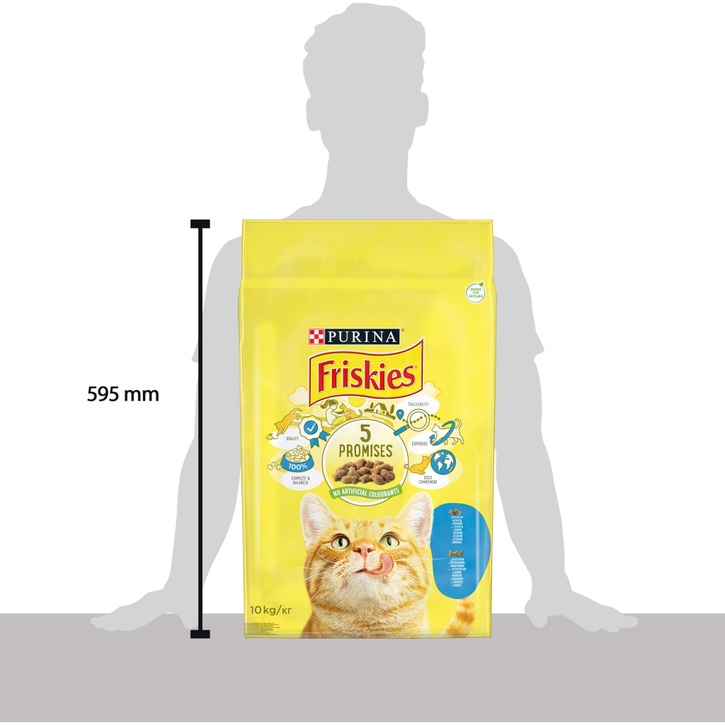 Сухий корм для кішок Purina Friskies зі смаком лосося й овочів 10 кг (5997204515469) - зображення 4