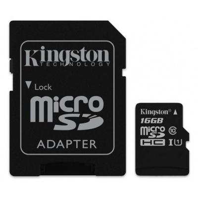 Карта пам'яті Kingston 16GB microSDHC class 10 UHS-I Canvas Select (SDCS/16GB) - зображення 1
