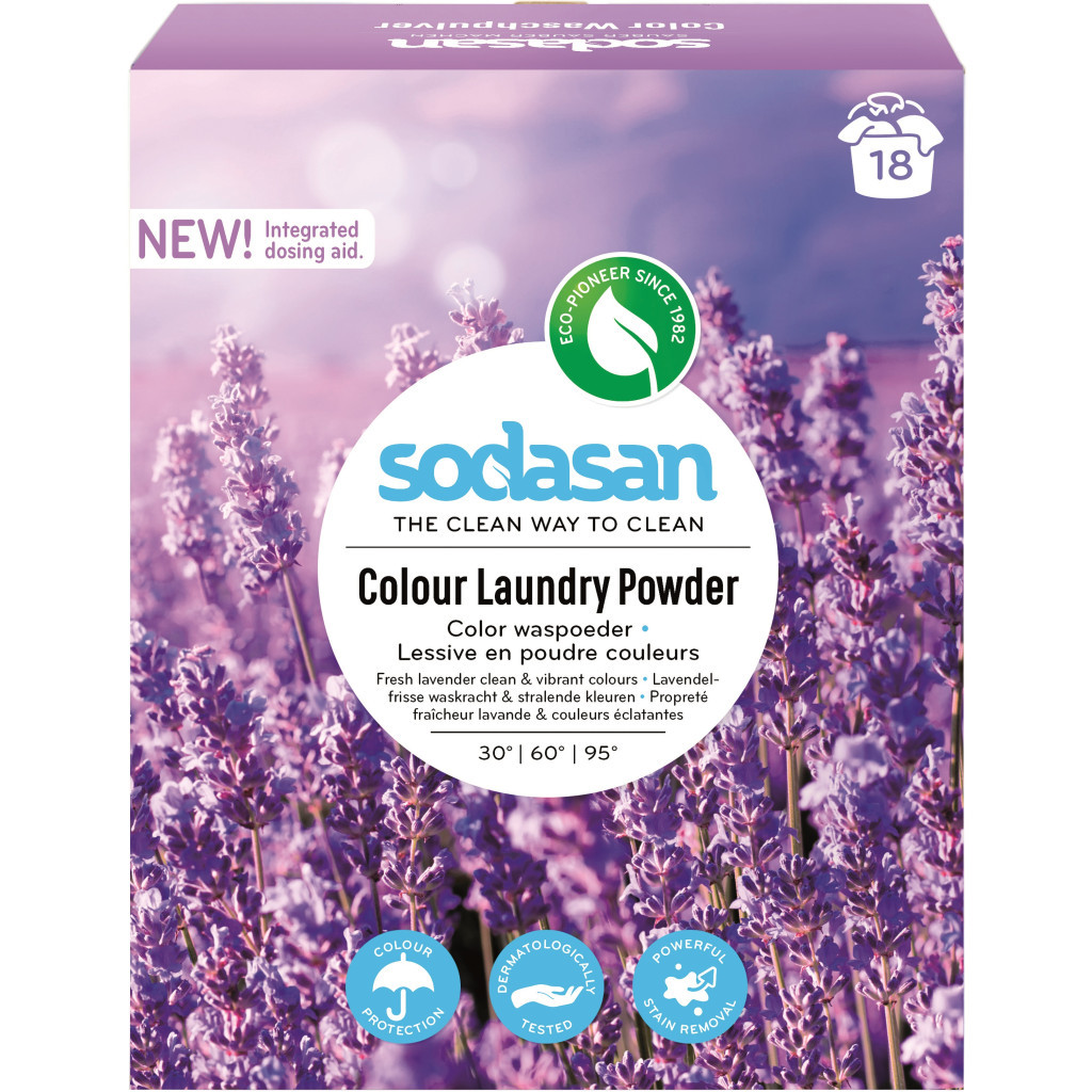 Пральний порошок Sodasan Compact для кольорових і чорних речей з пом'якшувачем 1 кг (4019886050708) - зображення 1