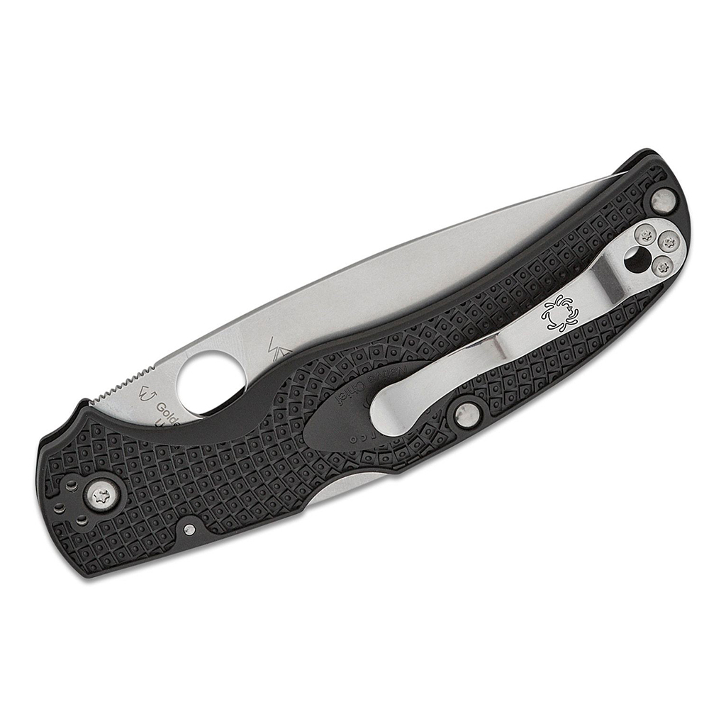 Ніж Spyderco Native Chief Satin BD1N Serrated Black FRN (C244PSBK) - зображення 4