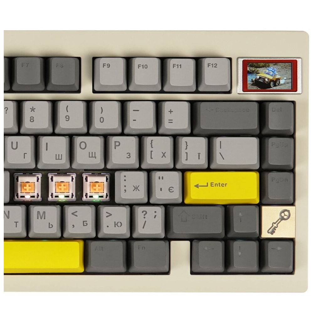 Клавіатура Epomaker TH80 Pro V2 75 Wisteria Tactile Switch Hot-Swap LCD Screen RGB Wireless/Bluetooth/USB UA White (TH80-PROV2-W-WT) - зображення 2