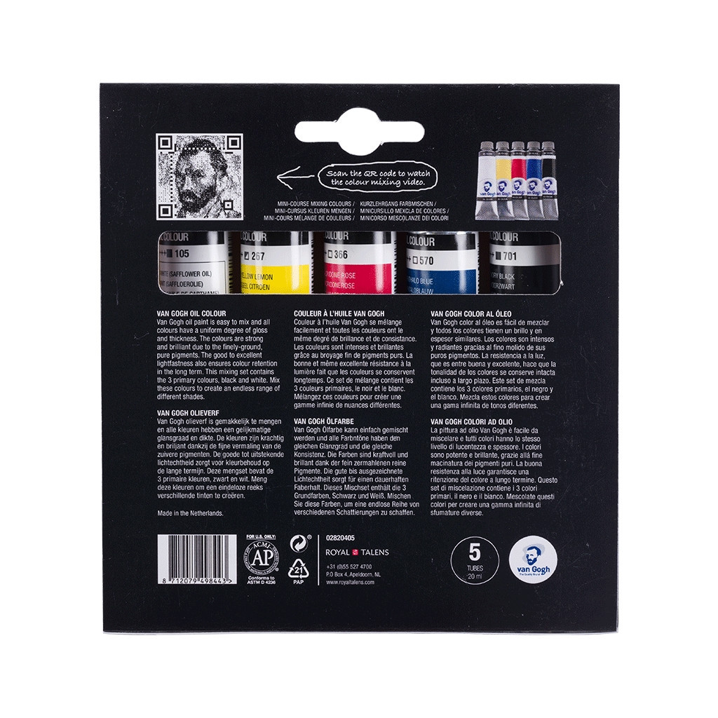 Олійні фарби Royal Talens Van Gogh Primary 5 x 20 мл (8712079498443) - зображення 4