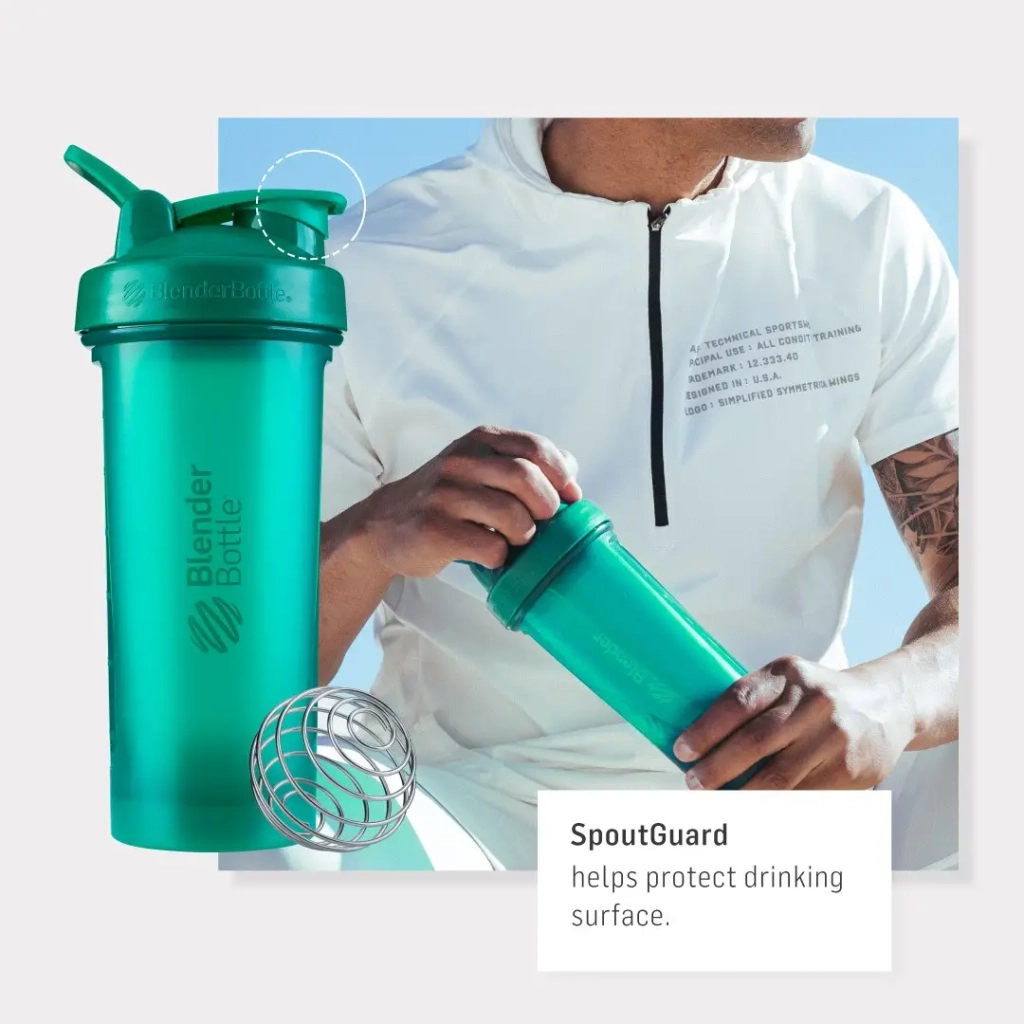 Шейкер спортивний BlenderBottle Pro45 1270ml Emerald Green (Pro45_Emerald_Green) - зображення 4