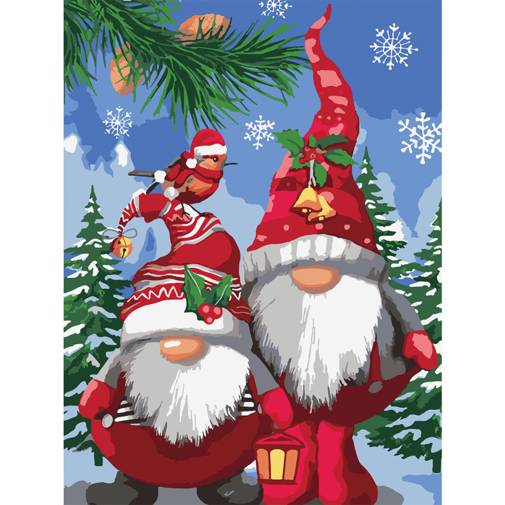 Картина по номерам Santi Гноми у червоному 30*40 см (954407) - зображення 1