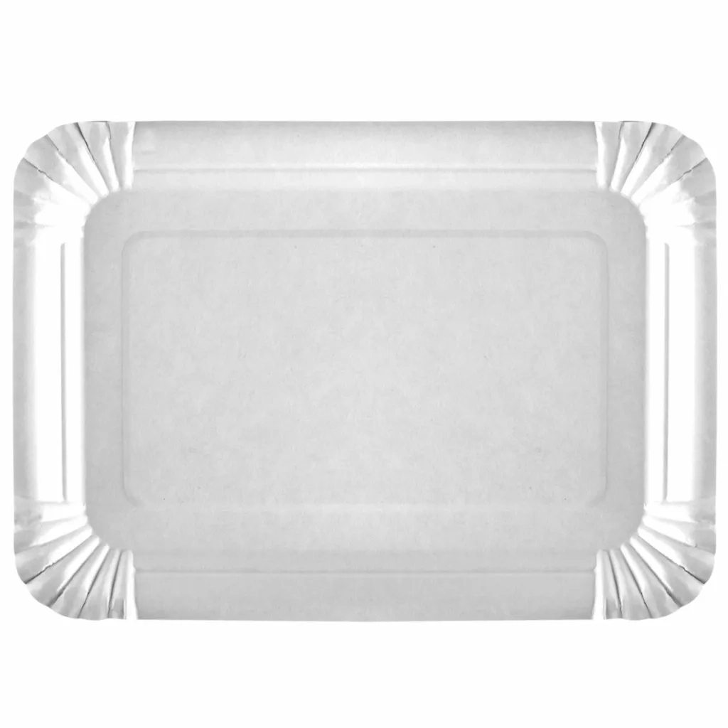 Тарілки одноразові PRO service паперові прямокутні Білі 15.5 х 21.5 см 50 шт. (4823071640670) - зображення 1