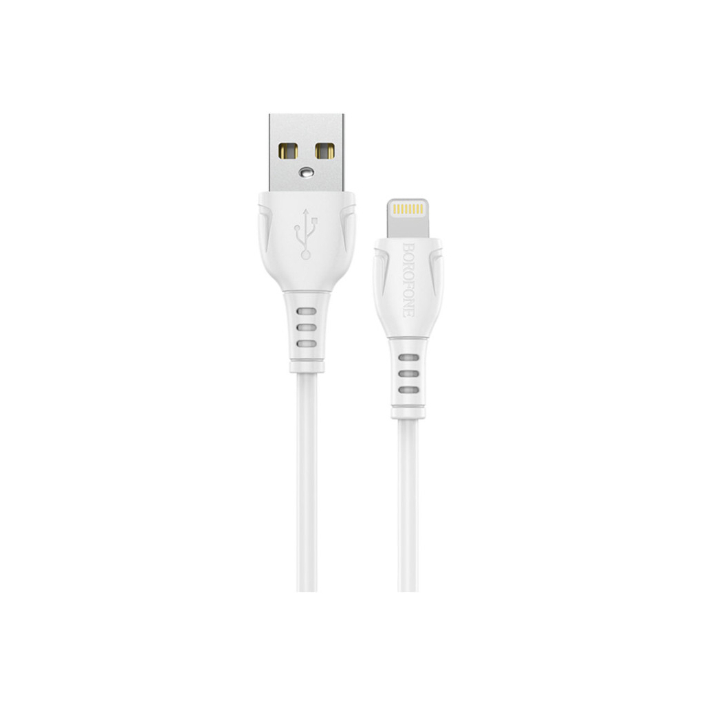 Дата кабель USB 2.0 AM to Lightning 1.0m 2.4A PVC BX51 white BOROFONE (6931474743909) - зображення 2