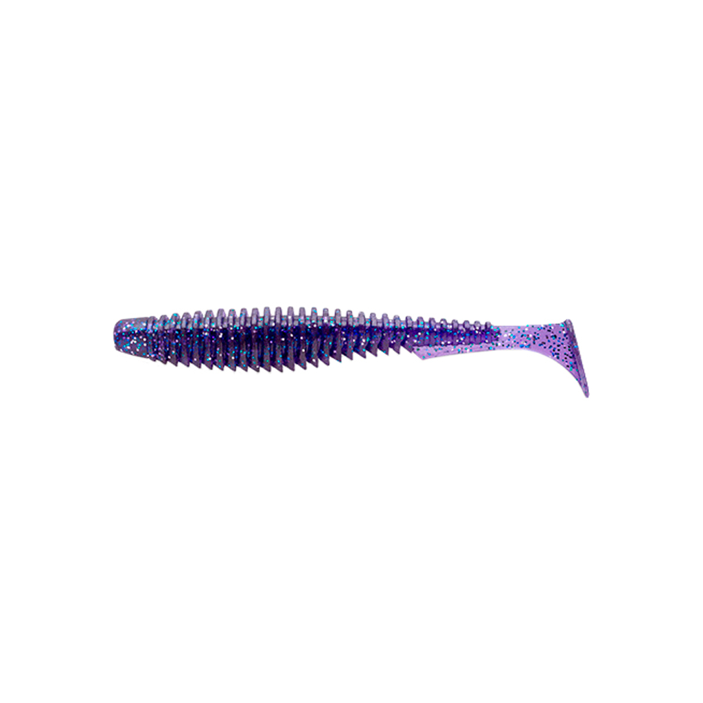 Силікон рибальський FishUP U-Shad 2" 060 - Dark Violet/Павлина&Silver (10шт/уп) (1864.00.10) - зображення 1
