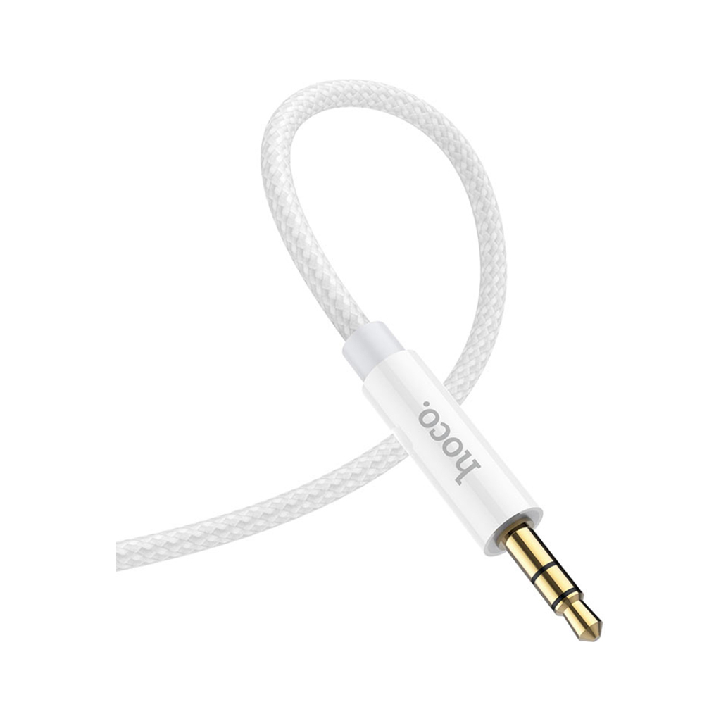 Кабель мультимедійний 3.5mm M to 3.5mm M 1.0m Silver HOCO (6931474759870) - изображение 3