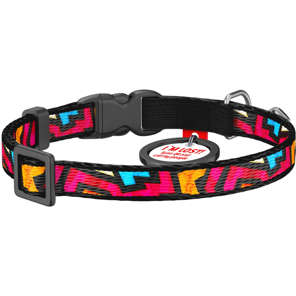 Нашийник для тварин WAUDOG Графіті з QR паспортом XS 20-30 см (5277) - изображение 2