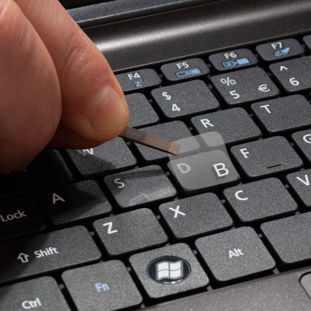 Наклейка на клавіатуру SampleZone прозора, білий (SZ-N-W) - зображення 3