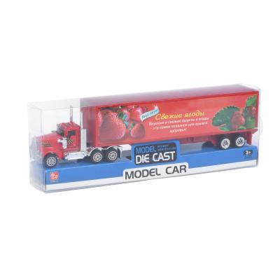 Спецтехніка Same Toy Diecast Тягач с прицепом клубника (SQ80911-2Ut-3) - зображення 3