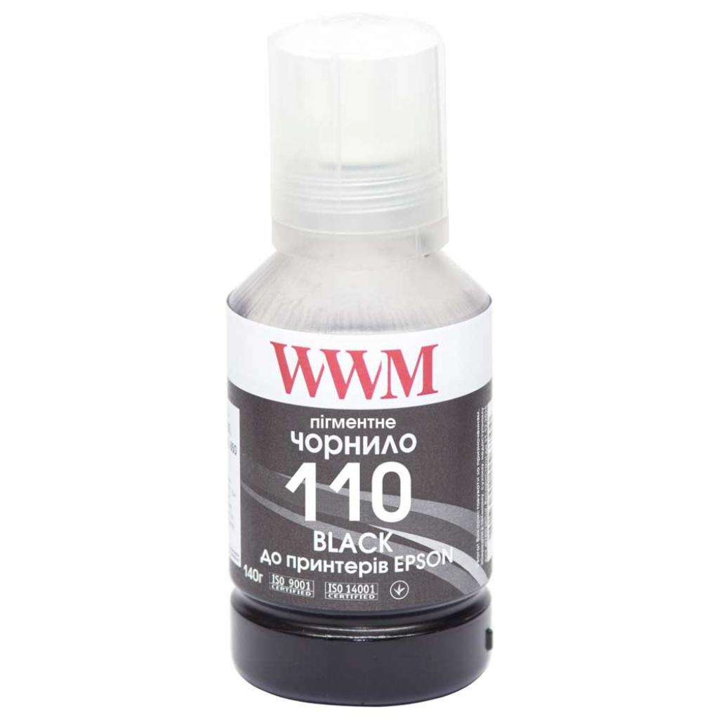 Чорнило WWM EPSON M1100/M1120 140г Black Pigmented (E110BP) - зображення 1