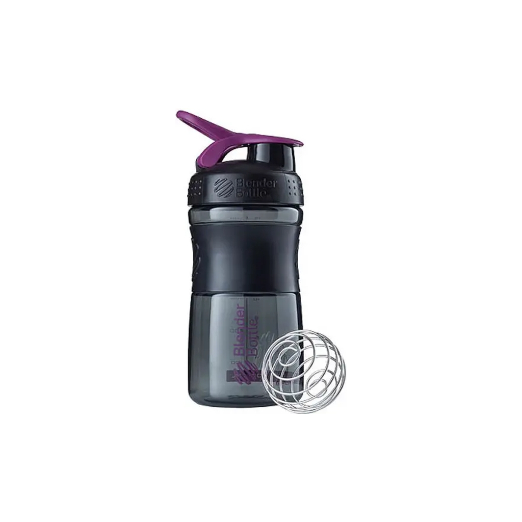 Шейкер спортивний BlenderBottle SportMixer 20oz/590ml Black/Plum (SM 20oz Black/Plum) - изображение 2