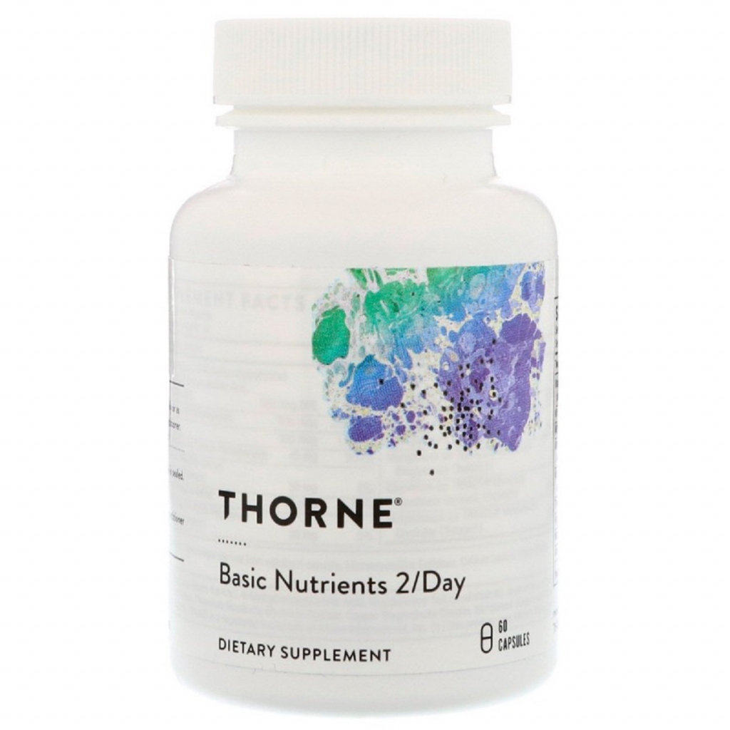 Вітамін Thorne Research Базові Живильні Речовини, Basic Nutrients 2 / Day, 60 капсул (THR-00684) - зображення 1
