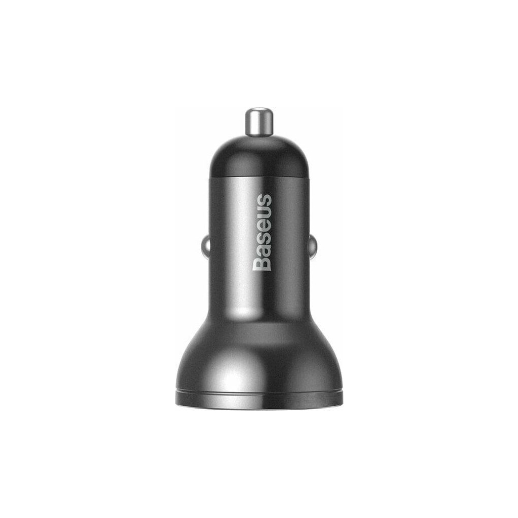 Зарядний пристрій Baseus Digital Display Dual USB 4.8A 24W black (CCBX-0G) - зображення 2
