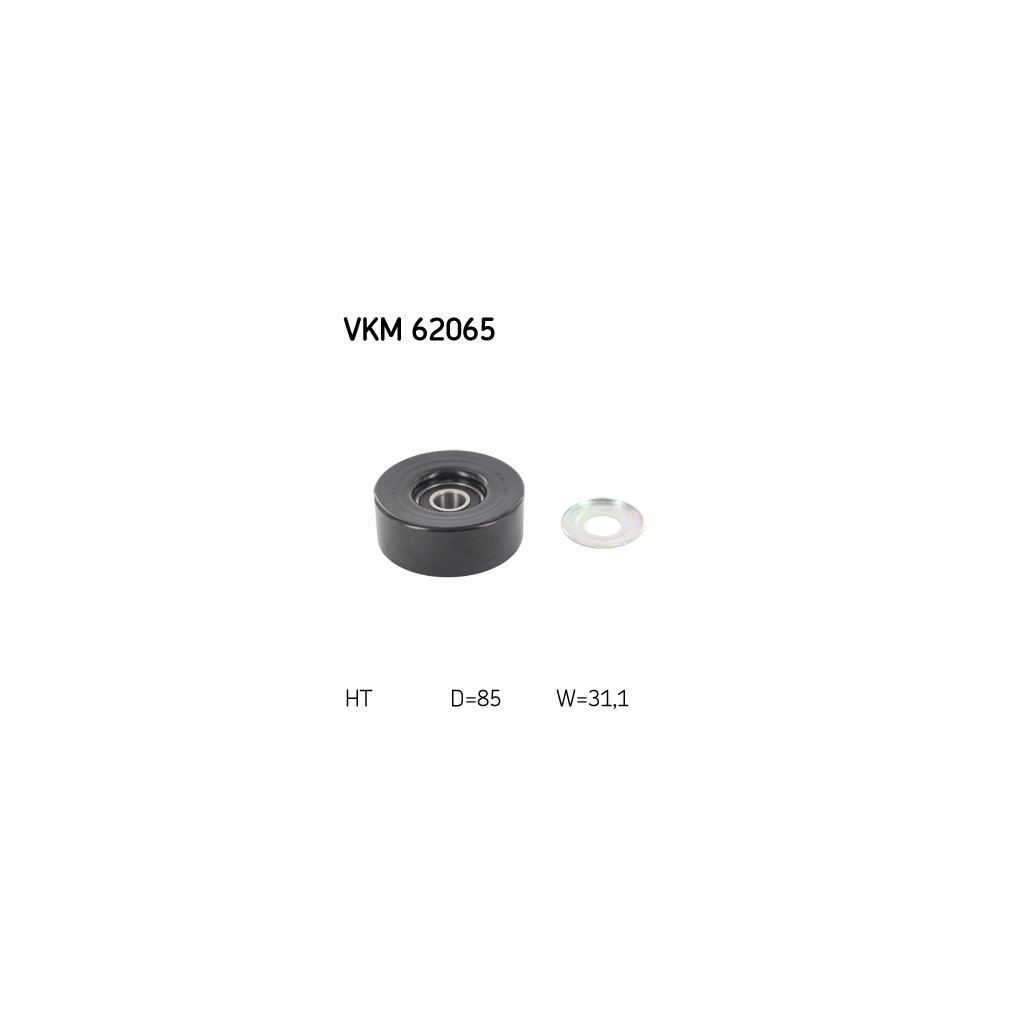 Ролик натягувача ременя SKF VKM 62065 - зображення 1