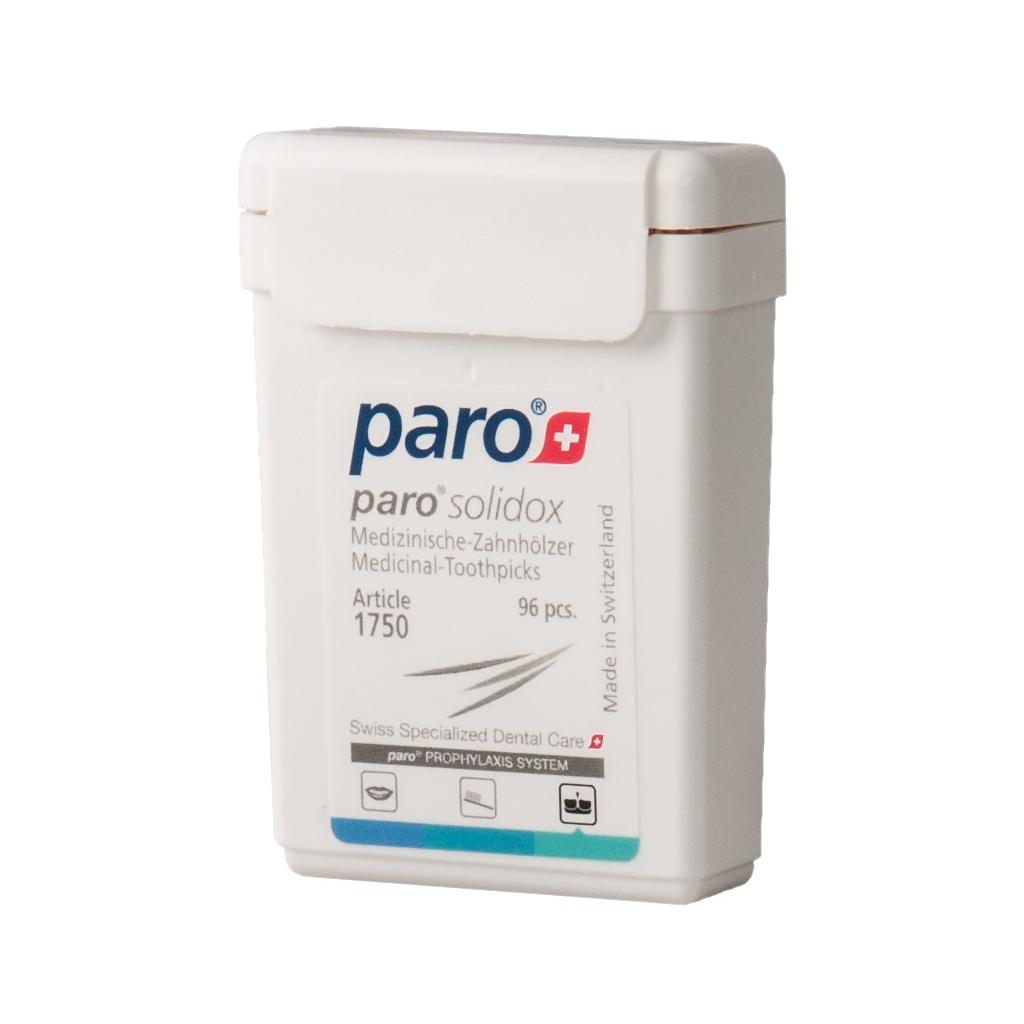 Зубочистки Paro Swiss solidox Медичні двосторонні 96 шт. (7610458017500) - изображение 1