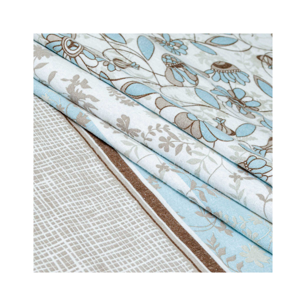 Постільна білизна Home Line Фланель Затишок блакитно-бежевий полуторний (179193) - зображення 3