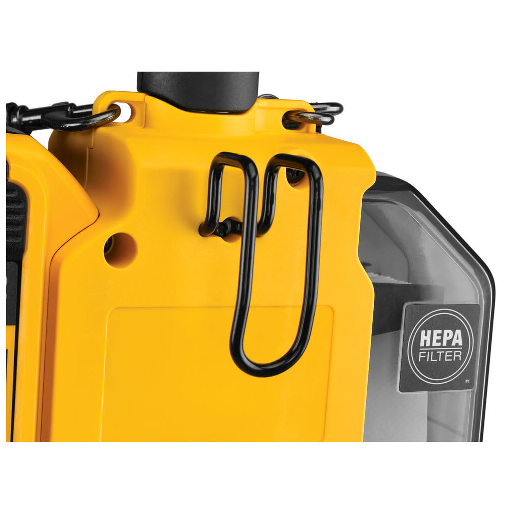 Пилосос будівельний DeWALT 18В XR Li-Ion, HEPA Filter, 1.65 кг, 2Ah (DWH161D1) - зображення 6