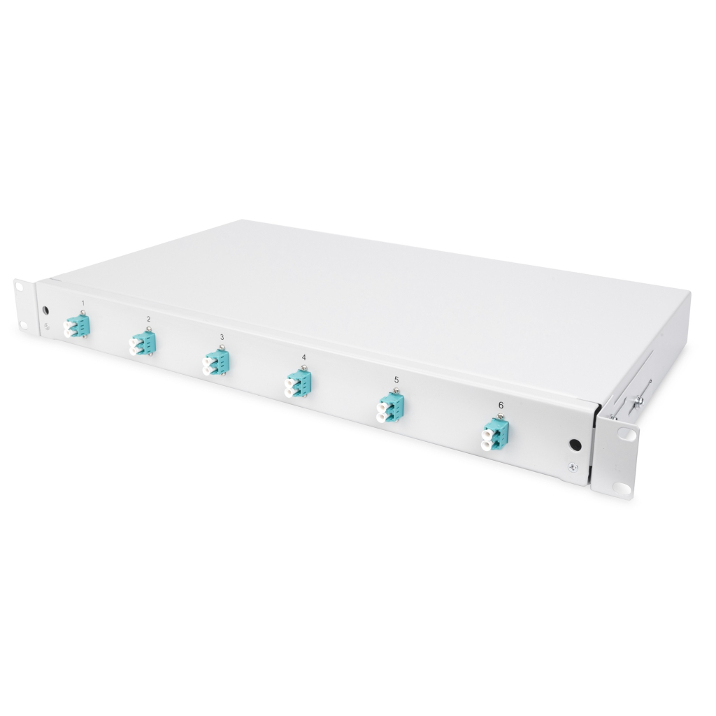 Патч-панель 1U 19", 6xLC duplex, incl, Splice Cass, OM3 Color Pigtails, Adapter Digitus (DN-96330/3) - изображение 2