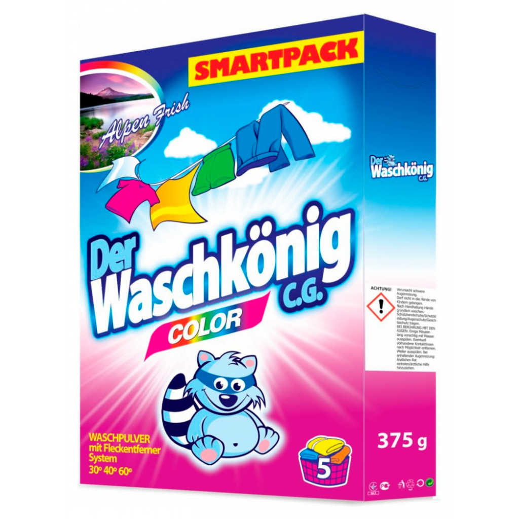 Пральний порошок Waschkonig Color 375 г (4260353550614) - зображення 1