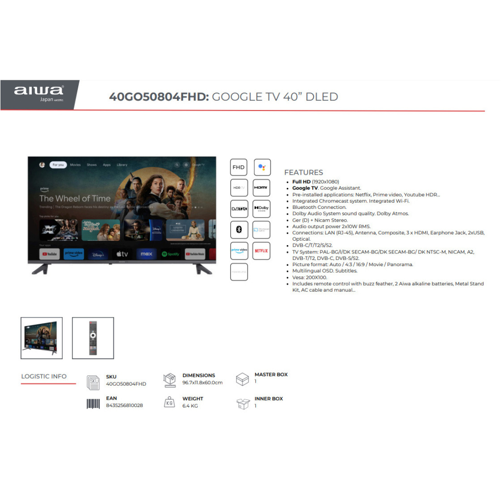 Телевізор AIWA 43GO70804UHD - зображення 7