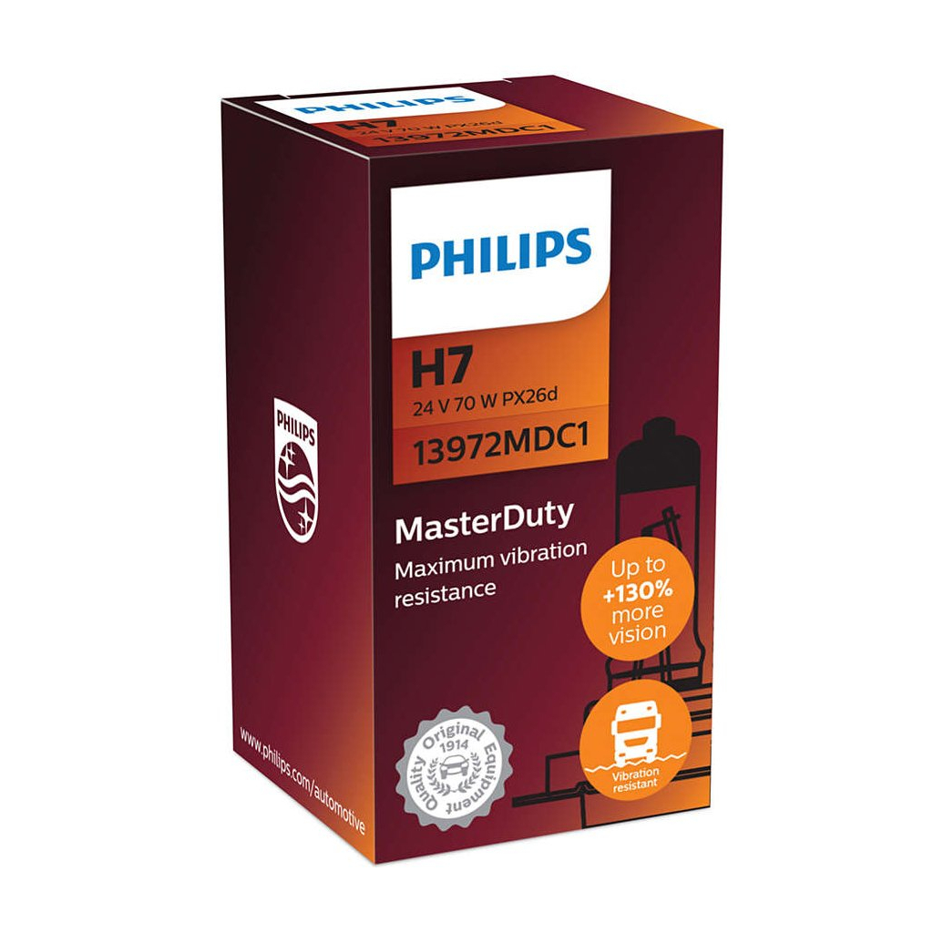 Автолампа Philips 13972MDC1 H7 24V 70W MasterDuty (2454) - зображення 3