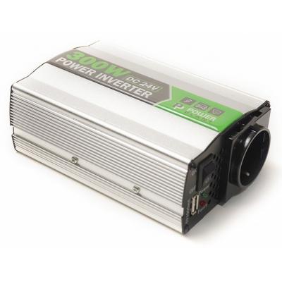 Автомобільний інвертор 24V/220V 300W, USB 5V 1A, HYM300-242 PowerPlant (KD00MS0002) - зображення 2