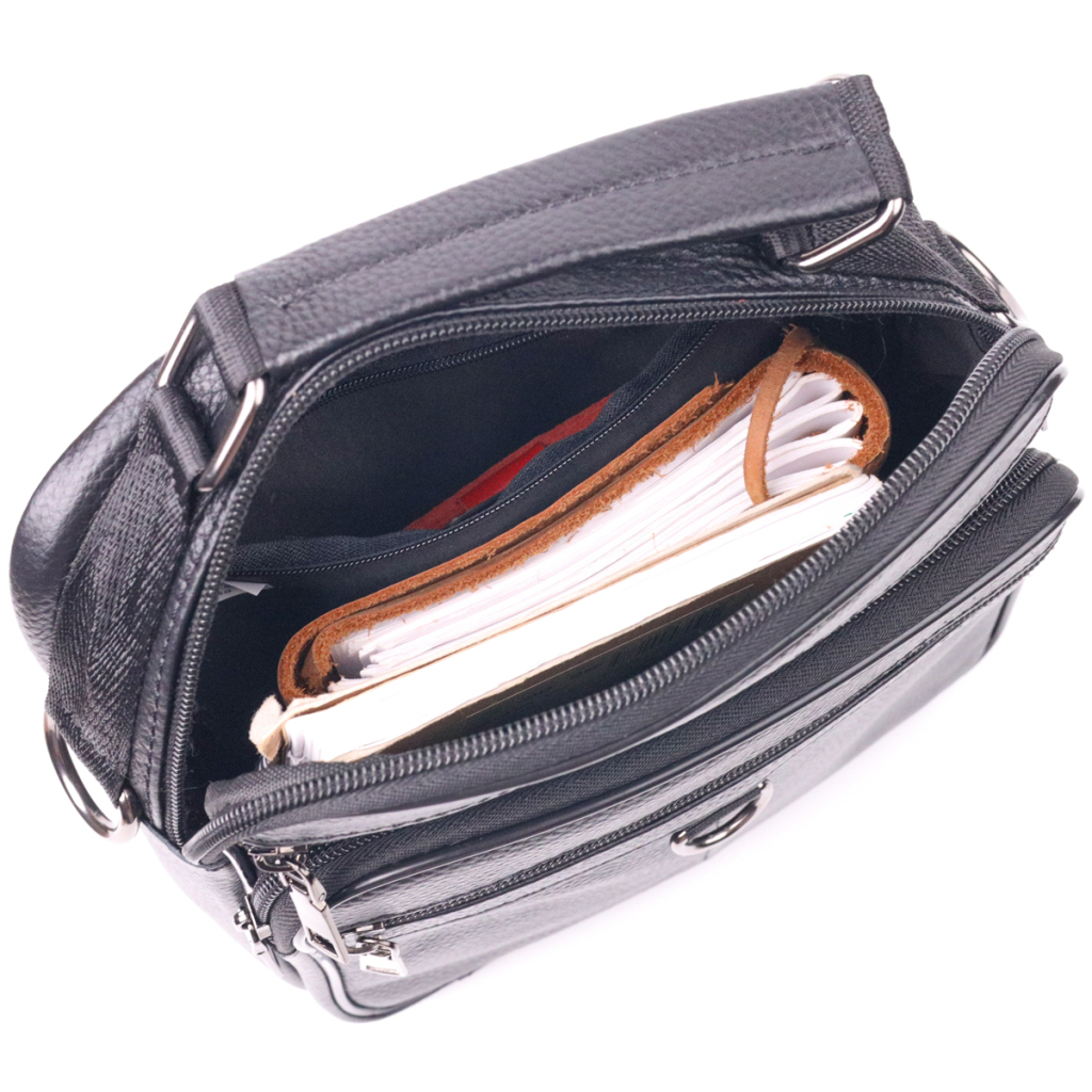 Сумка Vintage З натуральної шкіри Чорна (21278) - зображення 7