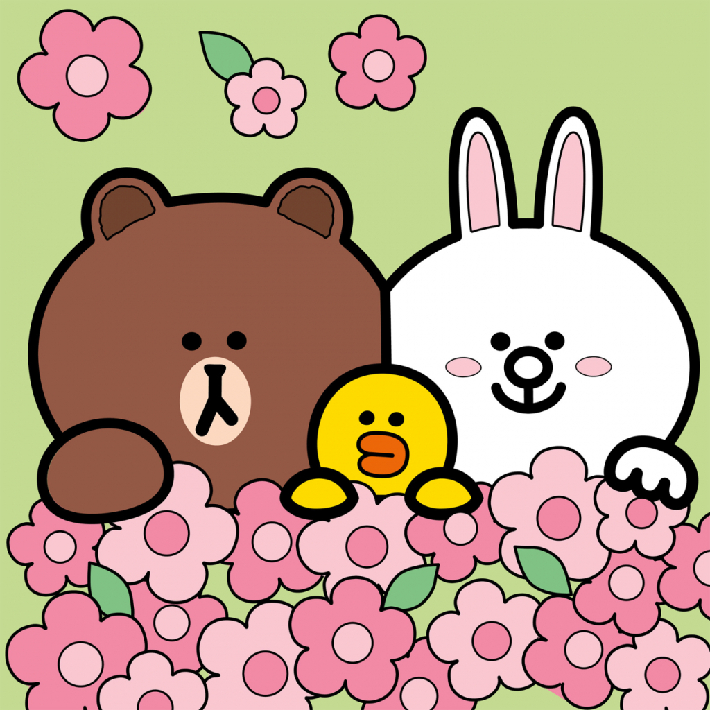 Картина по номерам Santi Лайн Френдс Браун Саллі та Коні у квітах 25х25см (955369) - изображение 1