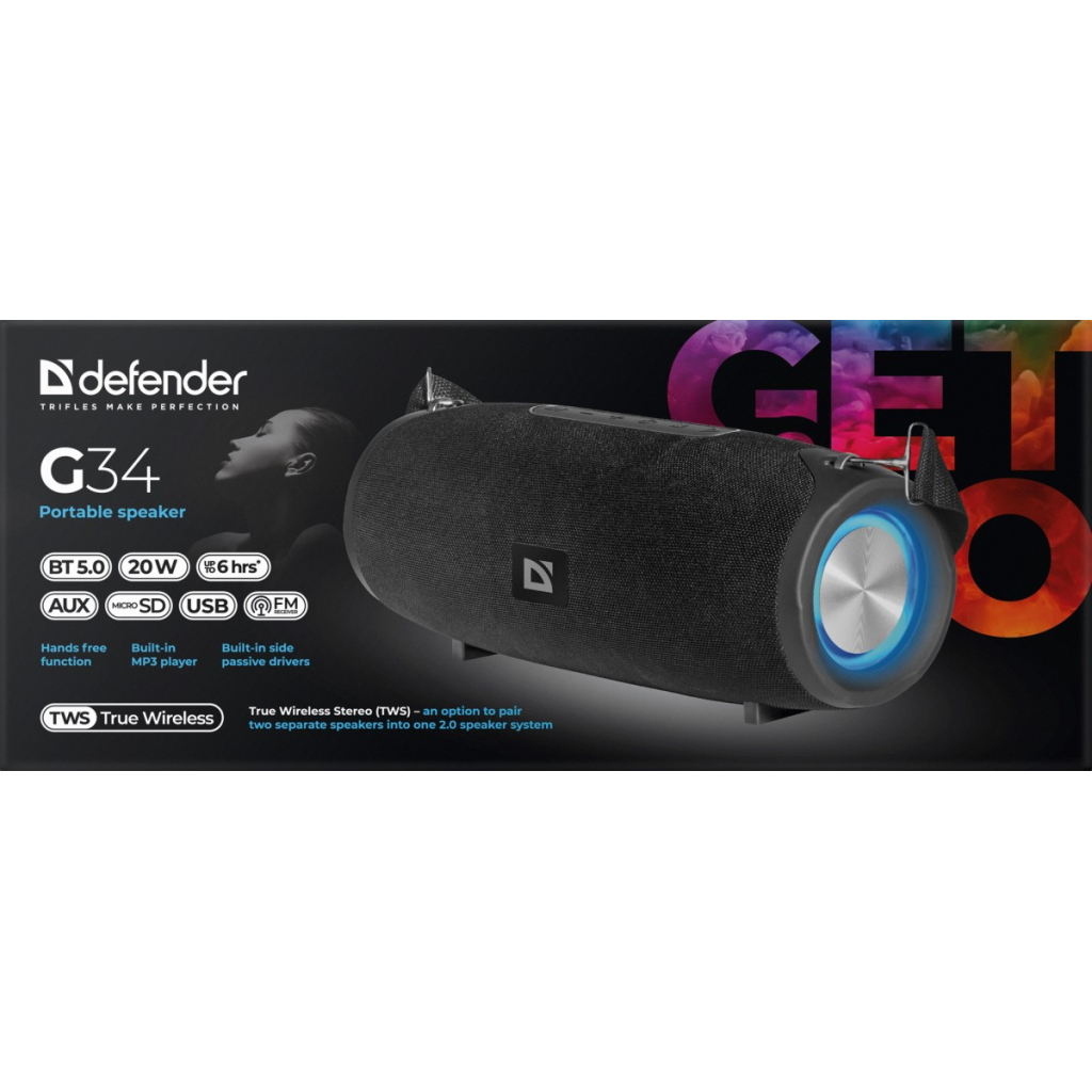 Акустична система Defender G34 20Вт Black (65134) - зображення 9