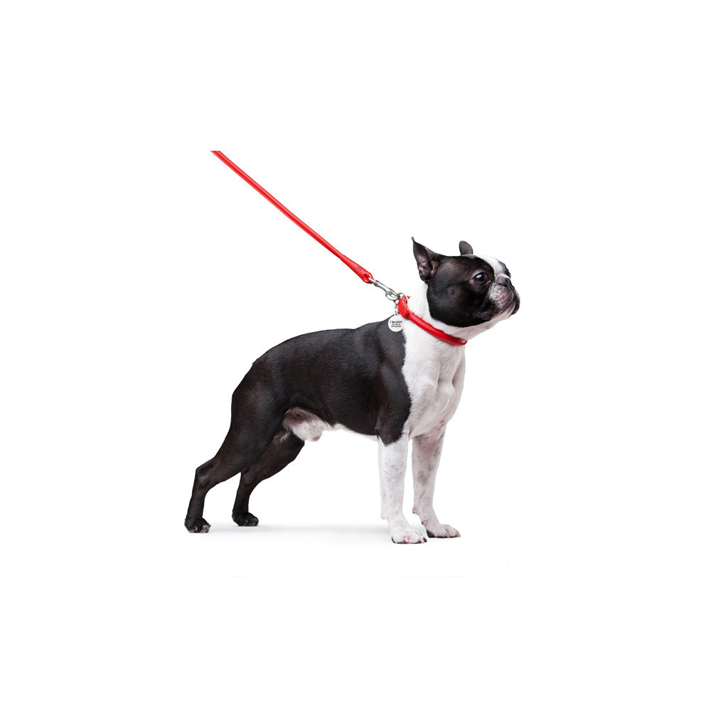 Повідець для собак WAUDOG Glamour круглий XS d 8 мм Д 122 см червоний (33773) - зображення 3