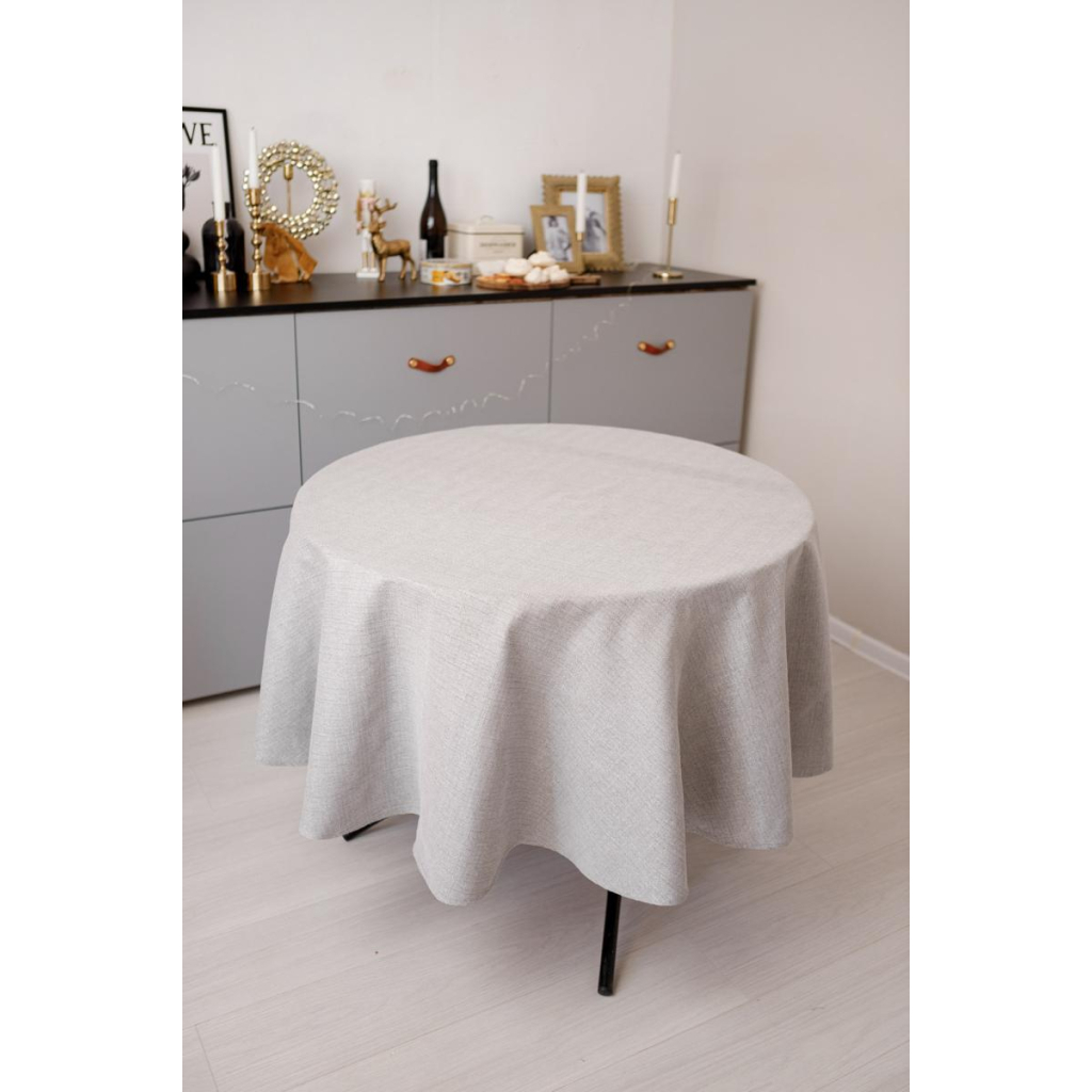 Скатертина Прованс святкова кругла Перлина Silver Dх136 (037602) - зображення 4