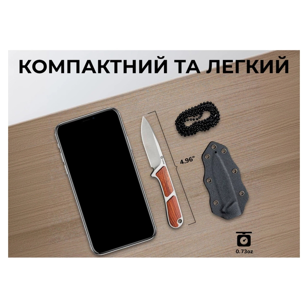 Ніж Civivi Mini Elementum Fixed Blade Wood (C23010-4) - зображення 10