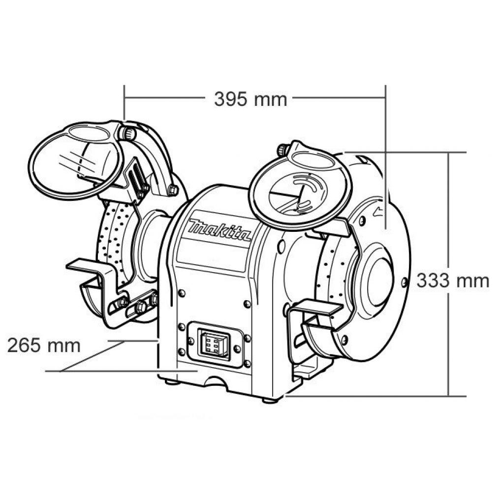 Точильний верстат Makita GB 801 (GB801) - зображення 3