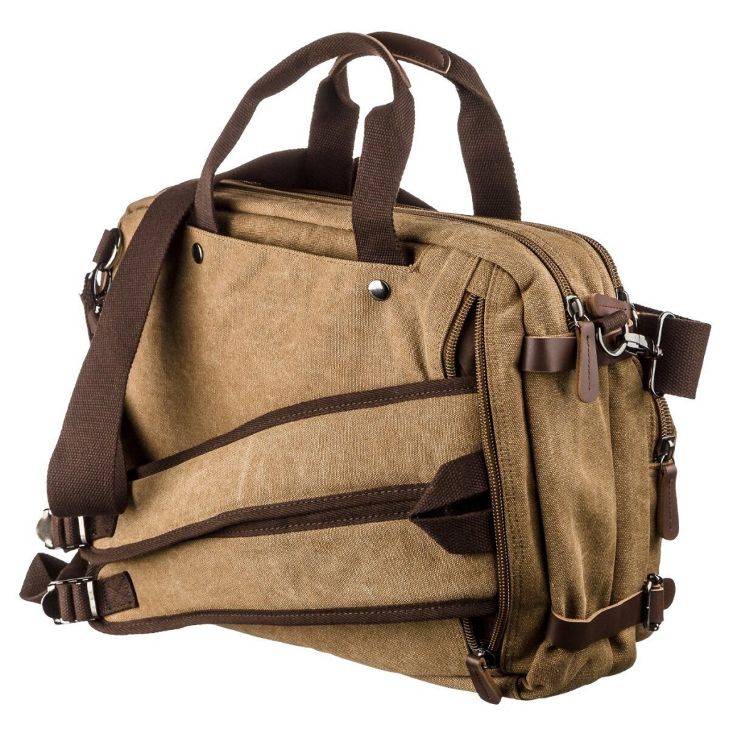 Сумка Vintage Трансофрмер текстильна Пісочна (20146) - зображення 2