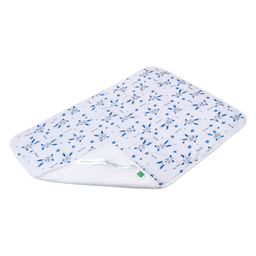 Пелюшки для малюків Еко Пупс Soft Touch Premium непромокаюча двостороння 50 х 70 см зайчата (EPG07W-5070rb) - зображення 1