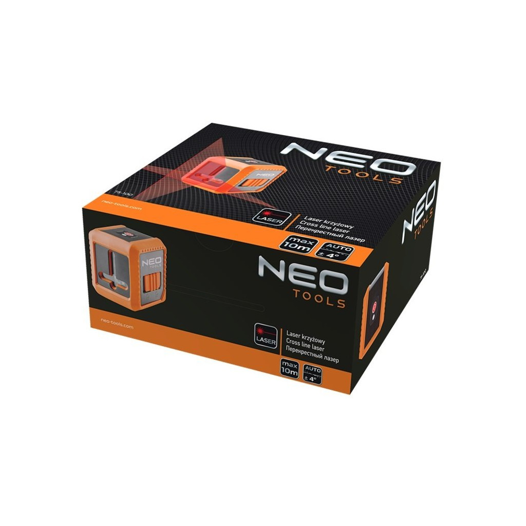 Лазерний нівелір Neo Tools перехресний 10 м, з футляром і магнітним тримачем (75-100) - зображення 3