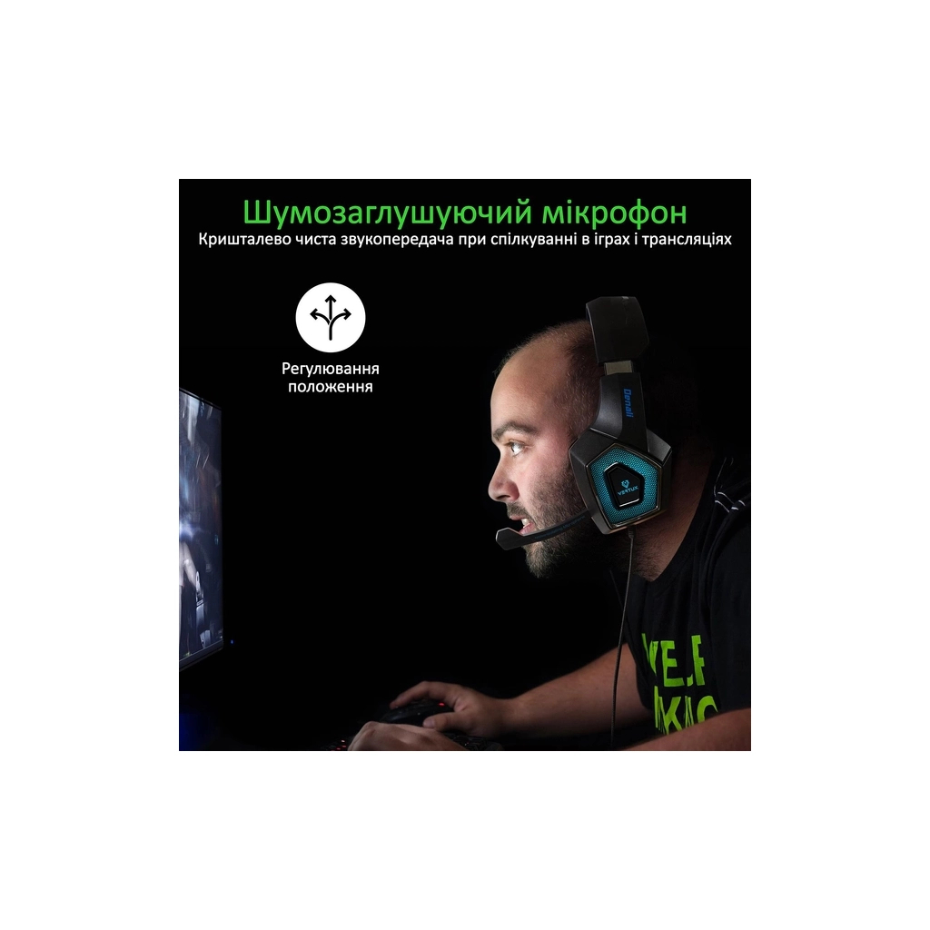 Навушники Vertux Denali 7.1 Mini Jack 3.5мм Blue (denali.blue) - зображення 4